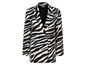 Een zwart-wit gestreept blazer met zebraprint.