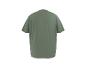 Olijfgroen T-shirt met korte mouwen, achterkant.