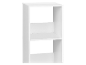 Étagère blanche à deux niveaux.
