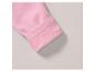 Een roze mouw met een fleece voering.