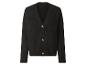 Zwart V-hals vest met knopen