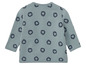 Un t-shirt à manches longues bleu clair avec un motif de têtes de lion.