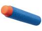 Een blauwe schuimpijl met een oranje punt.