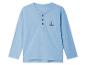 Lichtblauw longsleeve shirt voor kinderen, boot detail.