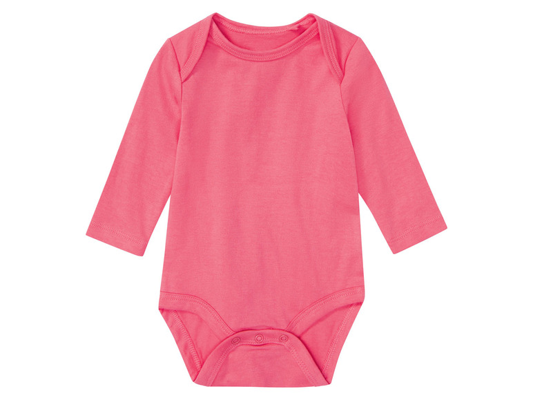 Aller en mode plein écran lupilu® Set de 3 bodies en pur coton avec manches longues - Photo 5