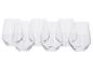 Lot de six verres transparents sans pied