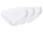 Set van drie witte geribbelde slips.