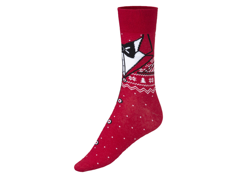 Ga naar volledige schermweergave: LIVERGY® Set van 3 paar kerstkousen van een katoenmix - afbeelding 4