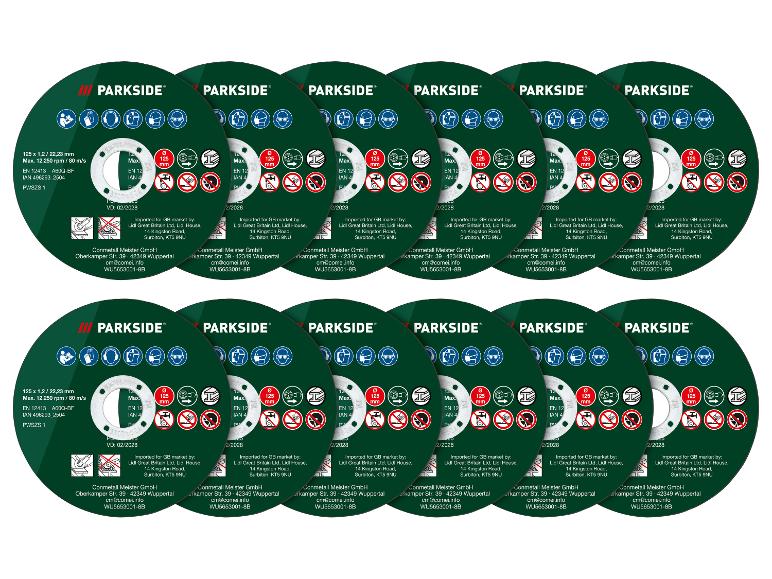 Disques à tronçonner Parkside pour métal, diamètre 125 mm, épaisseur 1,2 mm