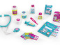 Een speelgoed doktersset van Smoby met een stethoscoop, injectiespuit en pleisters.