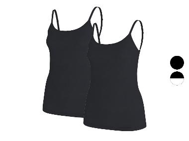 ESMARA® Tops à fines bretelles pour femmes, 2 pièces
