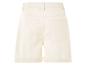 Crèmekleurige jeans shorts, achterkant.