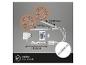 LED-strip kit met afstandsbediening, voedingsadapter en kabels, met aangegeven lengtes.