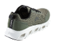 Groene Crivit schoen met witte zool.