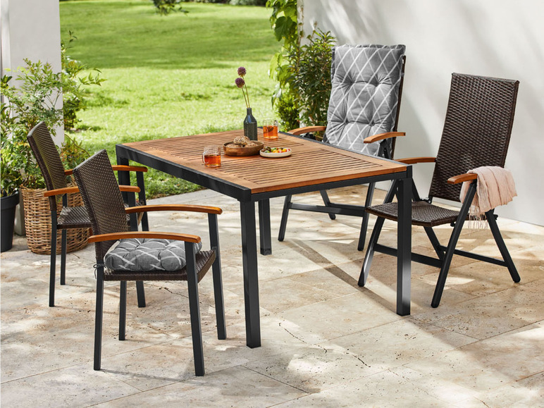 Aller en mode plein écran LIVARNO home Table de jardin en aluminium »Valencia«, plateau en bois extensible - Photo 8