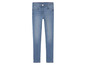 Een paar blauwe skinny jeans voor meisjes.