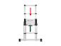 Parkside telescopische ladder met rode pijl die de vouwrichting aangeeft