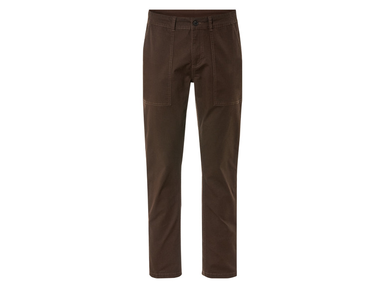 Pantalon chino marron pour homme.