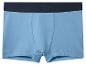 Caleçon bleu pour homme avec ceinture élastique foncée.