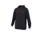 Sweat à capuche noir pour homme avec cordons et logo orange