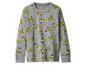 Grijs shirt met lange mouwen met Grinch-print die een kerstmuts draagt