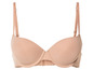 Un soutien-gorge beige à bonnets lisses.