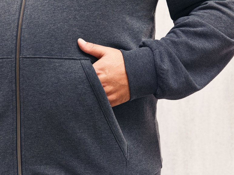Ga naar volledige schermweergave: LIVERGY® Sweater met rits en kap van een katoenmix - afbeelding 10