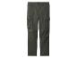 Pantalon cargo vert foncé avec poches latérales et genouillères