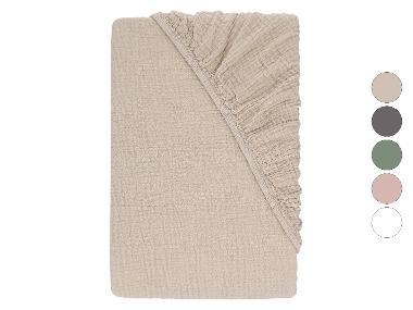 LIVARNO® Drap-housse en mousseline, 90-100 x 200 cm
