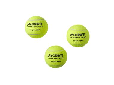 CRIVIT Balles de padel »Tournament PRO«, 3 pièces