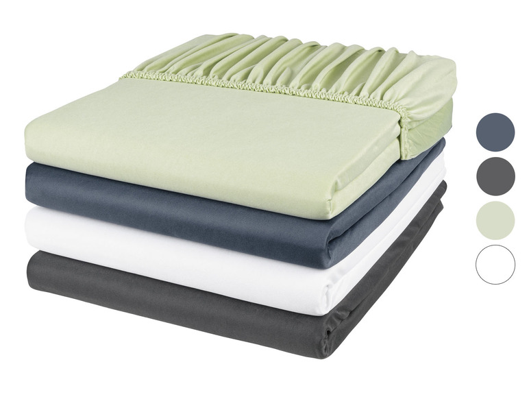 Aller en mode plein écran LIVARNO home Drap-housse en jersey, 180-200 x 200 cm - Photo 1