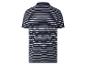 Polo homme à manches courtes rayé bleu marine et blanc, vue de dos