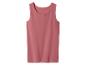 Eenvoudige roodroze tanktop, op een witte achtergrond.