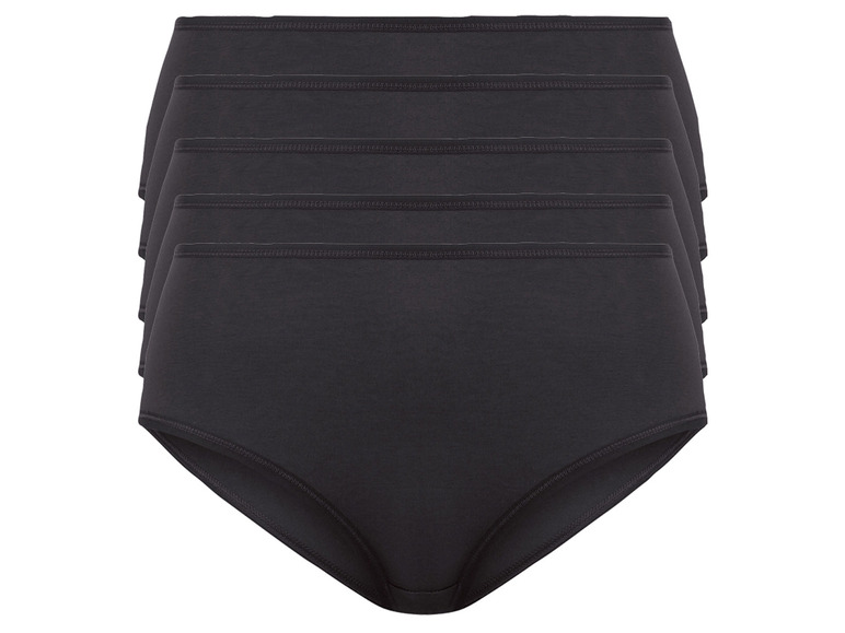 Aller en mode plein écran esmara® Set de 5 slips à taille haute en un mélange de coton - Photo 2