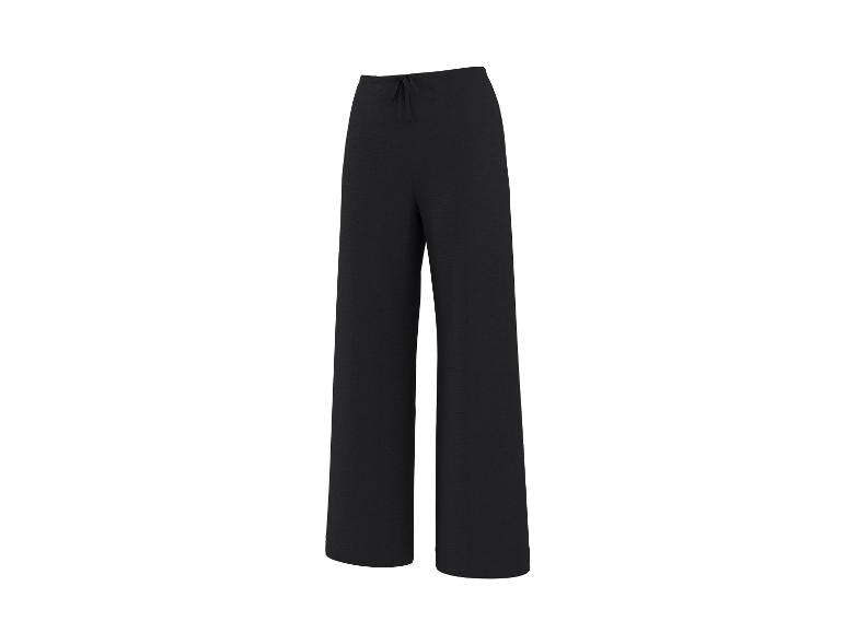 Pantalon large noir avec cordon de serrage à la taille