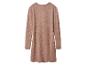 Robe pull douce rose-brun à manches longues
