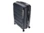 Valise rigide Esmara de couleur anthracite avec motif à rayures et roulettes