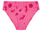 Culotte rose avec un imprimé de la Tour Eiffel et Mickey Mouse.