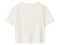 T-shirt blanc uni à manches courtes, vue de dos