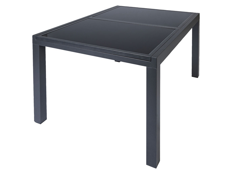 Ga naar volledige schermweergave: Aluminium tuinset zwart/antraciet met uittrekbare tafel en 4 relaxstoelen Houston LIVARNO home - afbeelding 9