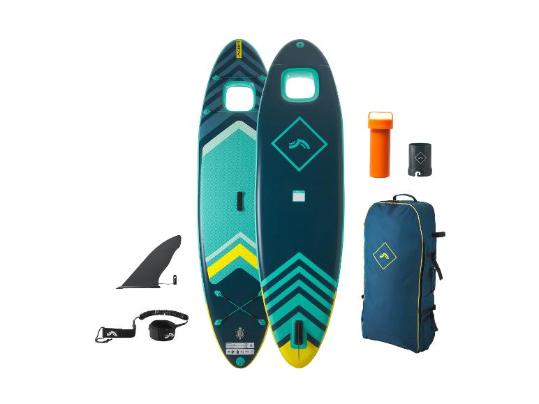 Planches de paddle gonflables Crivit, sac de transport, pagaie et accessoires.