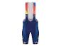 Cuissard Santini Trek-Segafredo, bleu marine, design coloré.