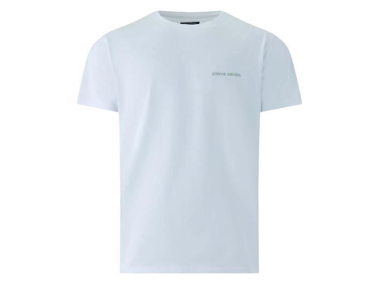 Effen wit heren T-shirt met een klein logo op de borst.