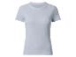 Lichtblauw geribbeld T-shirt met korte mouwen