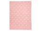 Couverture rose avec motif de cœurs blancs