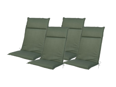 LIVARNO® Set de 4 coussins de chaise de jardin 120 x 50 cm »Houston«