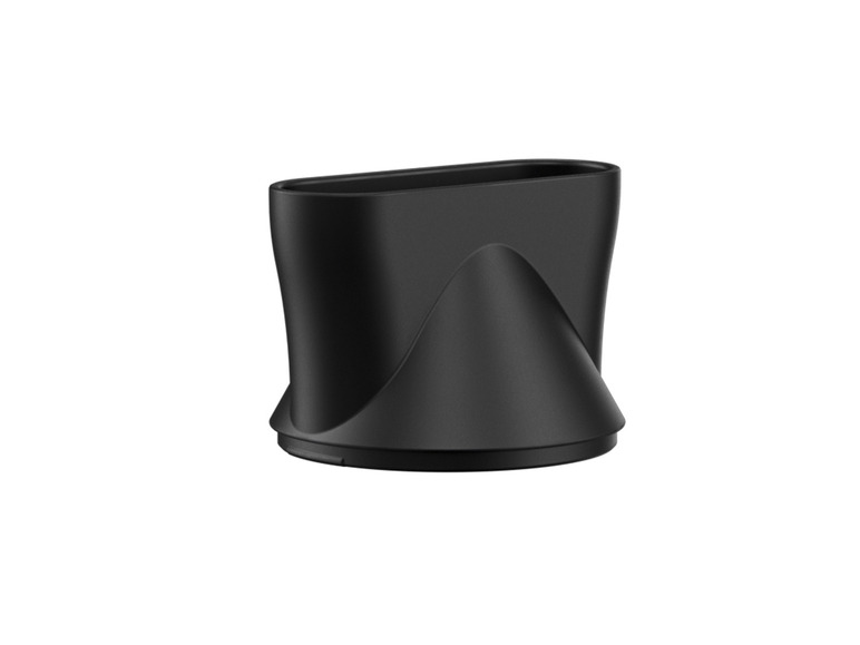 Een zwarte diffuser voor een haarföhn.