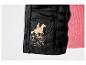 Een zwarte U.S. Grand Polo Equipment & Apparel  jas met een ruiterlogo.