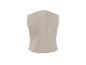 Dames beige linnen gilet, achterkant