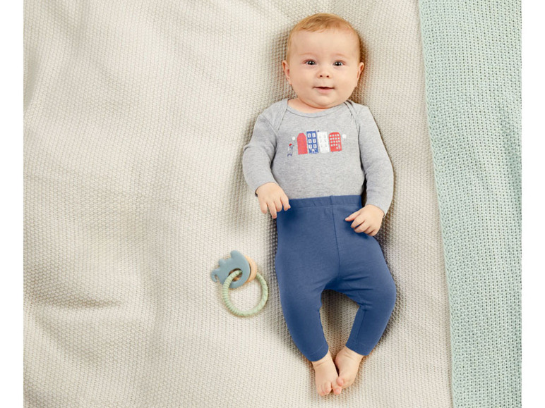 Aller en mode plein écran lupilu Set de 2 leggings bébé d'un mélange de coton bio - Photo 3